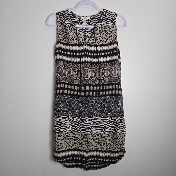 BEACHLUNCHLOUNGE Mixed Animal Print V neck Midi Dress S - Picture 2 of 6